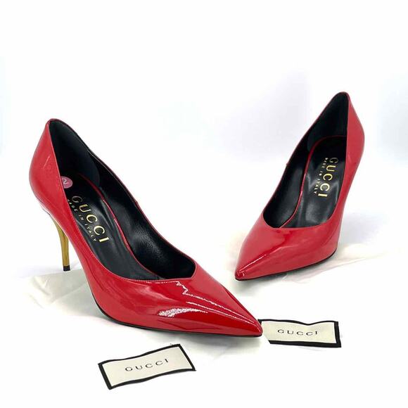 Shoe Size 12 Gucci Red PATENT Luxury - Pumps - Picture 2 of 11